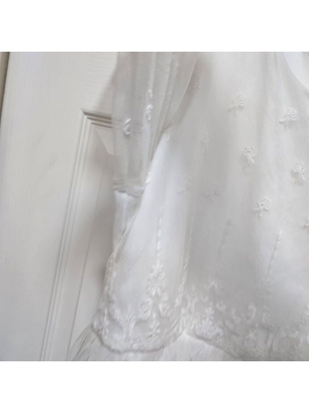 Torrid White Embroidered Tulle Fit & Flare Midi Dress Size 16 - Picture 11 of 15